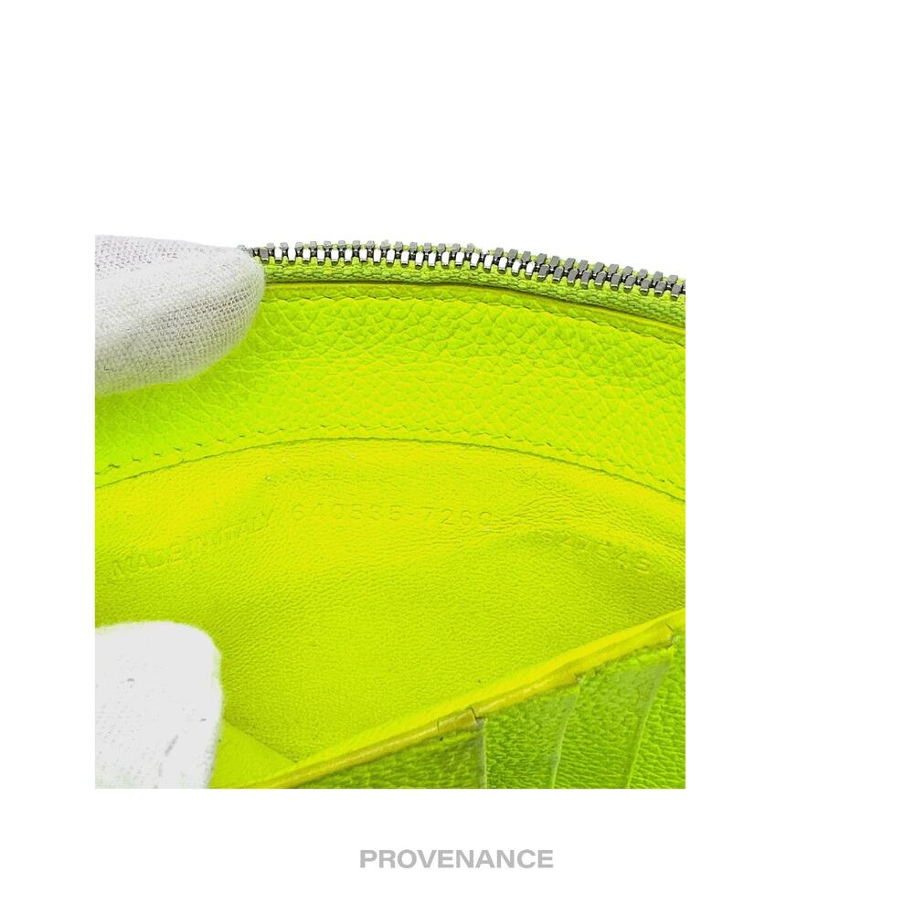 🔴 Balenciaga Logo Fragment Zip Card Wallet - Neon - Picture 9 of 10